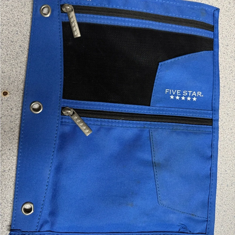 Five Star Blue and Black Organizer Pouch